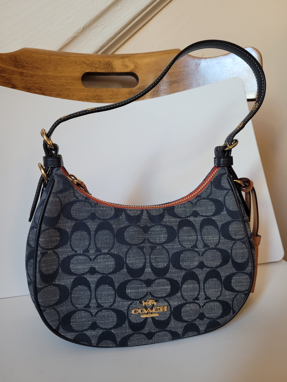 Coach Kleo Hobo Denim No Crossbody Strap